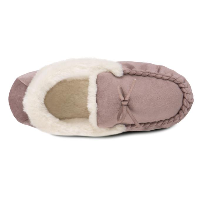 totes toasties® Ladies Velour Moccasin Slippers Mink Extra Image 5